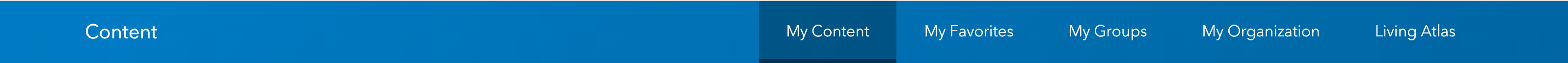Tabbed subnavigation for content scopes
